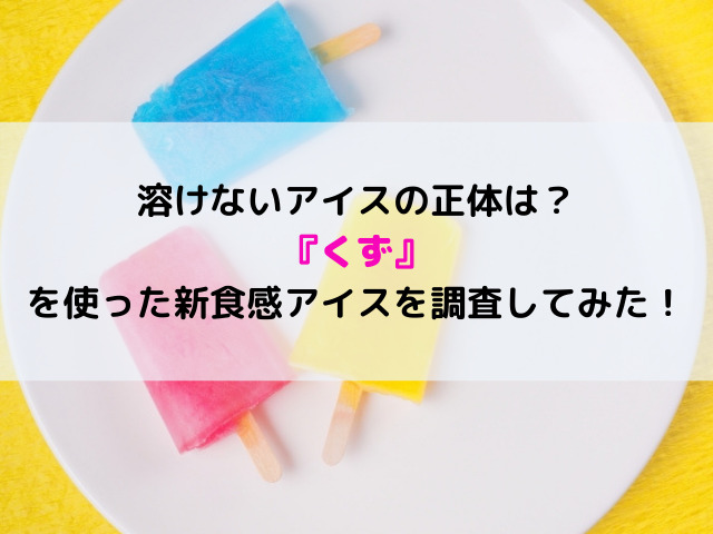溶けないアイスの正体は くず を使った新食感アイスを調査してみた スイーツ大陸
