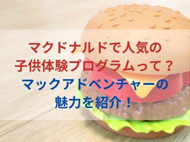 マクドナルドで人気の子供体験プログラムって マックアドベンチャーの魅力を紹介 スイーツ大陸