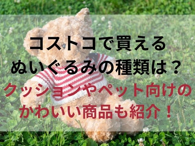 コストコで買えるぬいぐるみの種類は クッションやペット向けのかわいい商品も紹介 スイーツ大陸