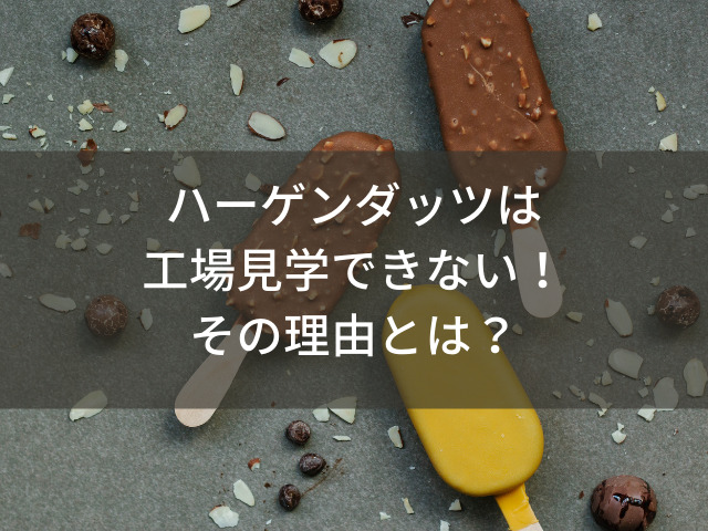 ハーゲンダッツは工場見学できない その理由とは 関連企業も徹底調査 スイーツ大陸