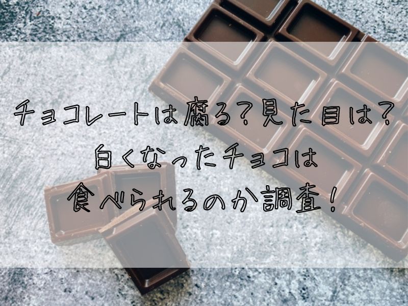 チョコレートは腐る?見た目は?白くなったチョコは食べられるのか調査! - スイーツ大陸(新)